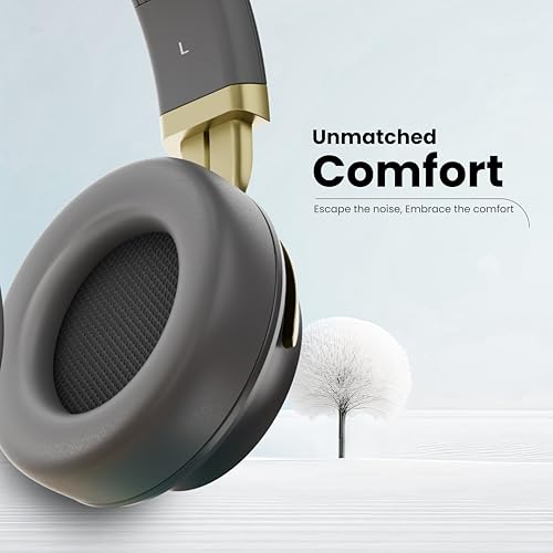 Image of HAMMER Bash 2.0 Over The Ear Wireless Bluetooth Headphones with Mic, Deep Bass, Foldable Headphones, Upto 8 Hours Playtime, Workout /Travel, Bluetooth 5.0 (Grey)