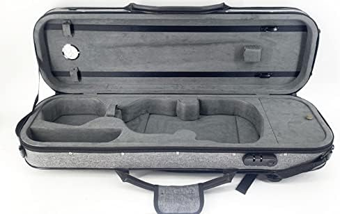 GX.KNIFE Violin Square Box Lightweight Shockproof and Waterproof Oxford Cloth High-Strength Foam Lining Travel Backpack Violin Box,1/8