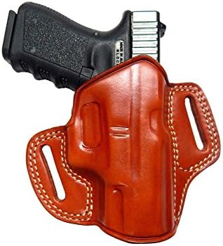 Premium The Ultimate Leather OWB Pancake Holster with Open Top Fits, Steyr M9 A1/ L9 A1/ S9 A01/ CA1, Right Hand Draw, Brown Color