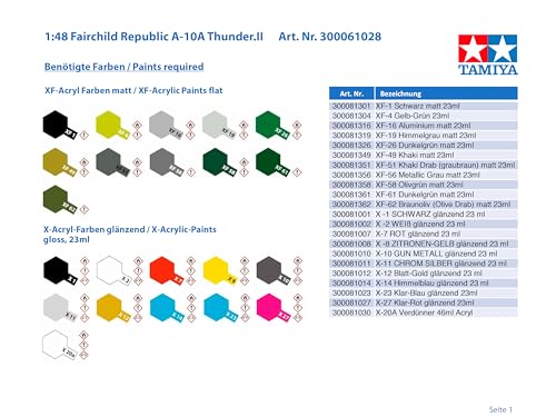 Tamiya TAM61028 61028 1/48 A-10 Thunderbolt Ii Plastic Model Airplane Kit thumb #3