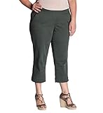 Jag Jeans Women's Plus-Size Hope Pull On Twill Crop Pant