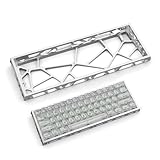 kutethy KY60 Hollow Out Aluminum Keyboard Case,60% Mechanical Keyboard Shell Custom Keyboard Barebones Compatible with Wooting60 Mad60 Win60 GH60 60HE (Silver)