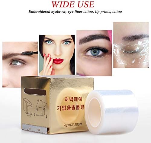 Fenshine 4 Rolls Preservative Film For Professional Eyebrow Lips Permanent Make Up Supplies Wrap Cover Tape (4 Rolls)