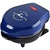 Kitchen Selectives Mini Waffle Maker By Select Brands - Classic Waffle Iron for Traditional, Savory or Dessert Waffles - Features Non-Stick Coating - 4 Mini Waffles, Cobalt Blue