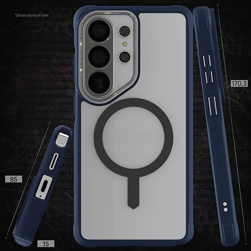 Image of Ghostek Covert Clear S26 Ultra Case MagSafe Compatible with Magnetic Ring, Slim Thin Shockproof Phone Cover Designed for 2026 Samsung Galaxy S26 Ultra (6.9 inch) (Blue Matte)
