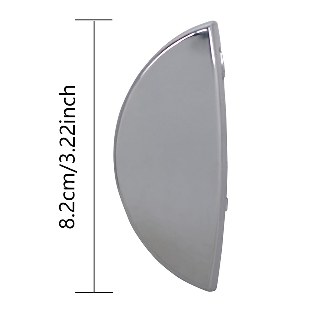 Riloer Coperchio per ugello lavafari auto, coperchio lavafari cromato per faro, coperchio per ugello lavafari compatibile con modelli Mini Cooper R50 R52 R53 2001-2006 equipaggiati, lato conducente