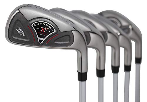 Extreme X7 High MOI Complete 5-Piece Short Men's Iron Set (7-SW) Right Handed Regular R Flex Graphite Shafts (Short Men - 5' to 5'4