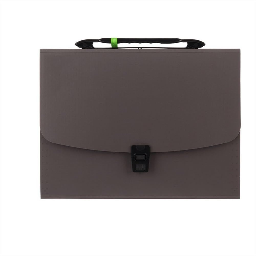folder Przenośna, 13 kieszeni, rozkładana teczka w formacie A4, papierowa torba do przechowywania dokumentów, szkoła studencka Kurtki plików(Brown)