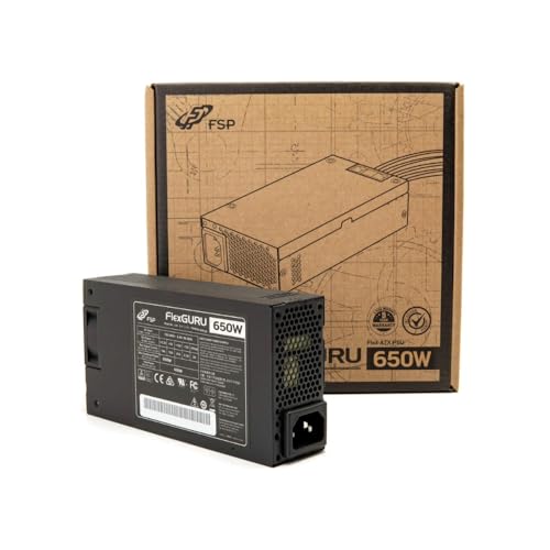FSP FlexGURU Pro Power Supply, Flex ATX 650W, 80 Plus Platinum, 5 Year Warranty (FSP650-50FUB)