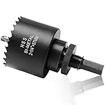 57mm Hole Saw for Metal and Wood, 2.25 inch HSS Bi-Metal Circular Drill Cutter with Pilot Bit for Plate Steel, Sheet Iron, Ceiling Board, Acrylic Panel, 7/16” Hex Shank