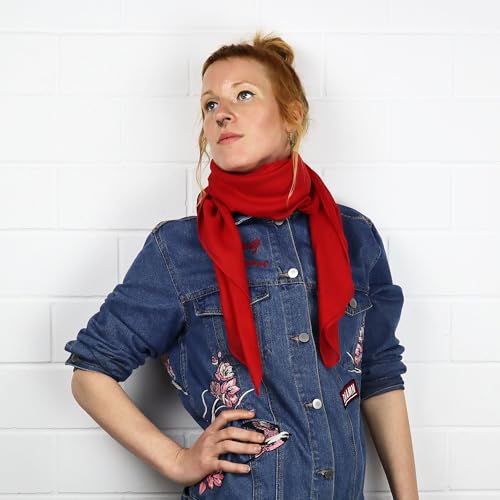 Freak Scene Superfreak Baumwolltuch - rot - quadratisches Tuch