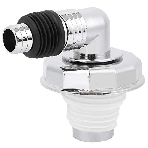 Raccordo di scarico a pavimento per lavatrice Raccordo di scarico in PVC cromato per progetti di mobili fai-da-te Serbatoio di Scarico di toilette(Giunto di copertura dello scarico a pavimento)