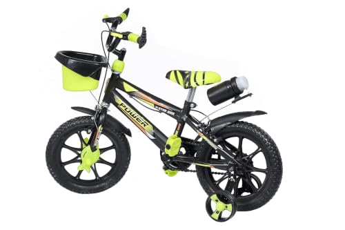Image of NORMAN JR BMX Collection - Bike for Boys and Girls, Kids' Bicycle 14 Inch with Training Wheels for Ages 3-7 Years Old, Toddler Bike with 95% Assembled- Parrot Green
