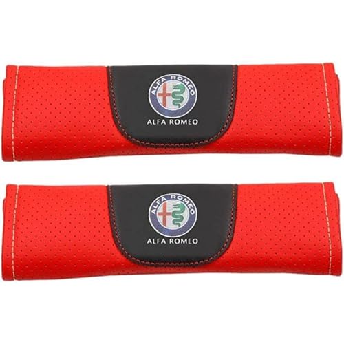 BAIJYON 2er Pack Auto Sicherheitsgurtpolster, für Alfa Romeo Giulia Stelvio Auto Sicherheitsgurtpolsterbezüge warme Sicherheitsgurtschoner