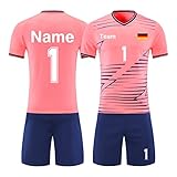 ⚽Premium-Qualität: Maßgeschneidertes fussball trikot set aus Polyester. Atmungsaktiv, schweißabsorbierend, elastisch, langlebig. Fußballtrikots für Jungen/Mädchen/Erwachsene/Kinder/Männer/Frauen.