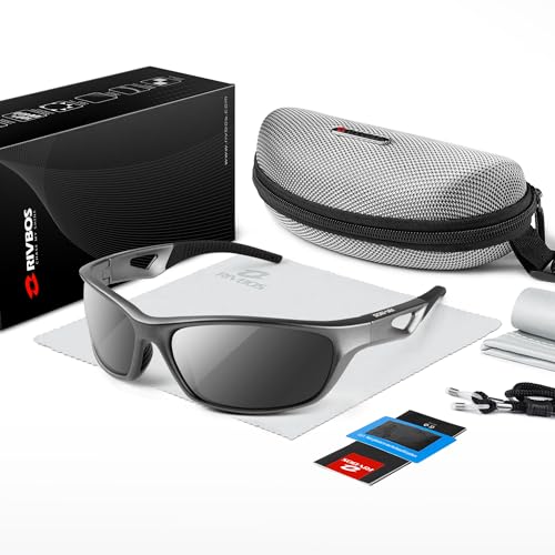 Image of RIVBOS Polarized Sports Sunglasses Driving Sun Glasses Shades for Men Women Tr90 Frame for Cycling Fishing Running RB831