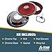 A-Team Performance Open Top High-Flow Air Cleaner Assembly - 14 x 3 in Round Red Filter - Chrome Top & Base with Red Filter Element & Star Wing Nut - Compatible with Chevrolet, GMC & Ford Models