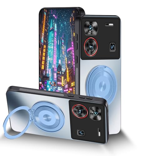 Coque ZTE nubia Z60 Ultra silicone mat bleu avec béquille réglable