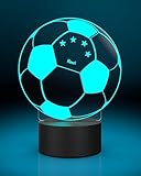 ⚽ [Mit graviertem Fußball] – Kann auch als Stimmungs- oder Nachtlicht verwendet werden, einfach ideal für Fußballfans!