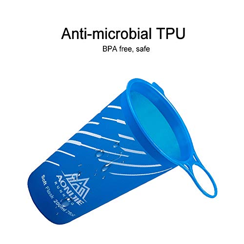 Copo macio, Andoer Copo de água macia dobrável grátis de BPA 200ml para esportes ao ar livre Maraton