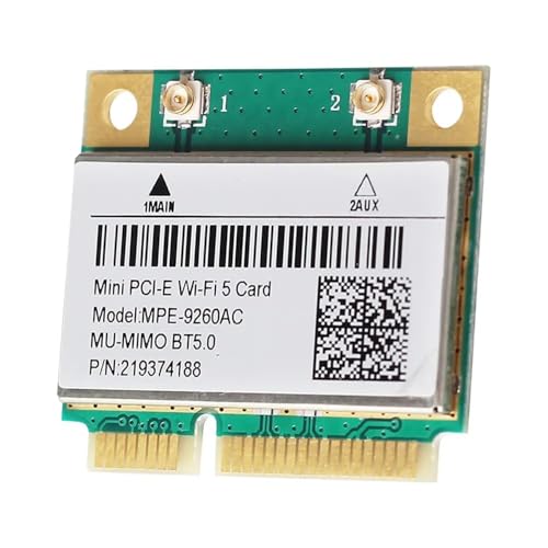 Image of Legacy Mini-PCIe Wi-Fi Card for Intel 9260 | Half Mini PCIe Network Card | 1.73 GBP with Bluetooth 5.1 Support | HMC WLAN Replacement Part 9260.HMWG Wi-Fi Card 9260HMW