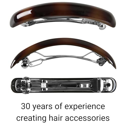 Set de 3 pinzas para cabello estilo carey miniatura 3