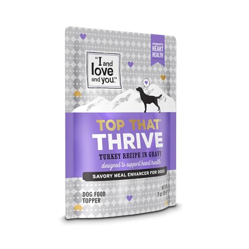 Image of I AND LOVE AND YOU Wet Dog Food Toppers - Top that Thrive Turkey Recipe in Gravy, Filler Free, Meal Enhancer Topper, 3oz 12pk