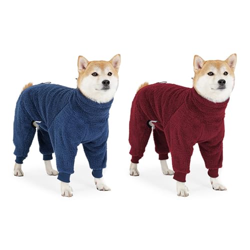 Pijama de invierno de forro polar para evitar temblores en perros 6
