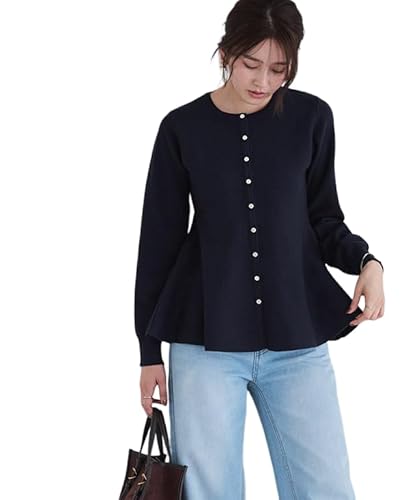 Pierrot ペプラムニットカーディガン