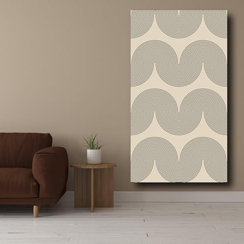 Tableau de vagues géométriques pour sublimer le salon moderne - 2