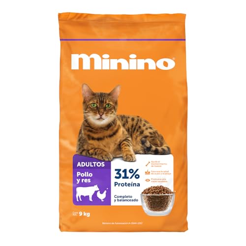 Alimento Para Gato, Pet Products Minino Alimento Seco para Gato Pollo y Res 9kg