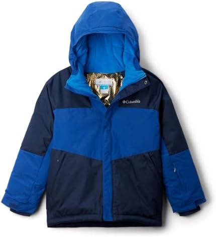 Columbia Youth Boys Mighty Mogul III Jacket, Collegiate Navy/Mountain Blue, Medium