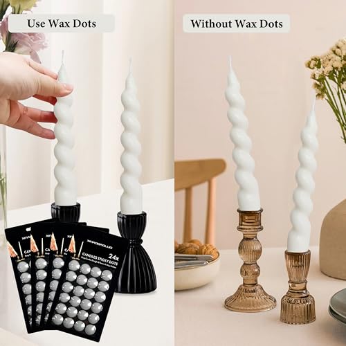 Points adhésifs en spirale pour bougies de table et grands dîners - 5