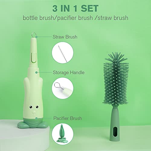 Vicloon Baby Bottle Brush, 3 in 1 Bottle and Teat Cleaning Brush - Image 4