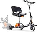 forca scooter batterie PORTABLE DESIGN - Unser zusammenklappbares Design kann schnell in 5 leichte Teile zerlegt werden, die leicht in den Kofferraum einer durchschnittlich großen Limousine passen; Ausgestattet mit einer abnehmbaren 48V-Batterie für ein Backup in Sekunden; Drei-Rad-Design bietet einfache Manövrierbarkeit in engen Räumen mit einem scharfen Wenderadius bei der Navigation über jede glatte Oberfläche mit Komfort und Leichtigkeit mit unseren plattenfreie solide non-marking Gummireifen.