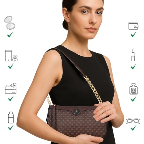 Image of ESBEDA Checks Texture Handbag | Ladies Purse | Stylish Handbag | Gift Bag For Women