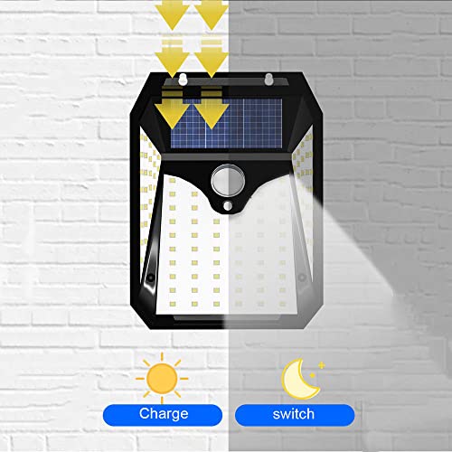 Lanterne murale de villa d'architecte : applique solaire étanche LED ABS - 6