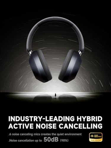 Picun-F6-Hybrid-Active-Noise-Cancelling-HeadphonesTransparency-ModeWireless-Over-Ear-Bluetooth-HeadphonesHi-Res-AudioHead-Tracking120H-ANC-Playtime-and-16EQ-Modes-by-via-App-Home-Travel-Dark-Gray