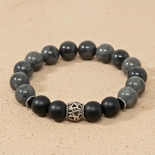 Image of THE MEN THING Natural Stone Bracelets - Adjustable Beaded Wristwear for Men & Boys (Multi-Design Collection)