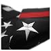 VSVO Thin Red Line American Firefighter Flag 3x5 ft with Embroidered Stars and Sewn Stripes with Grommets Black Red and White US Flag
