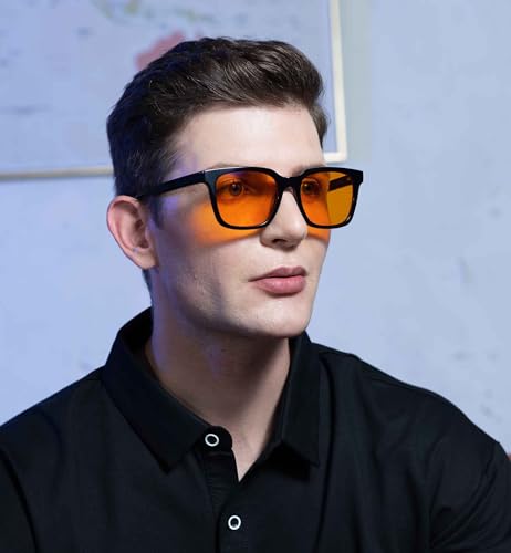 Image of 99.9% Blue Light Blocking Glasses, AR Coating, Computer Screens Gaming for Men Women, Stop Eyestrain, Better Sleep