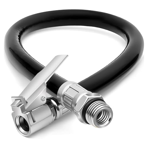 QZKJQDD 2 Stück Reifenfüller Schlauch, Ventilverlängerung Set,...