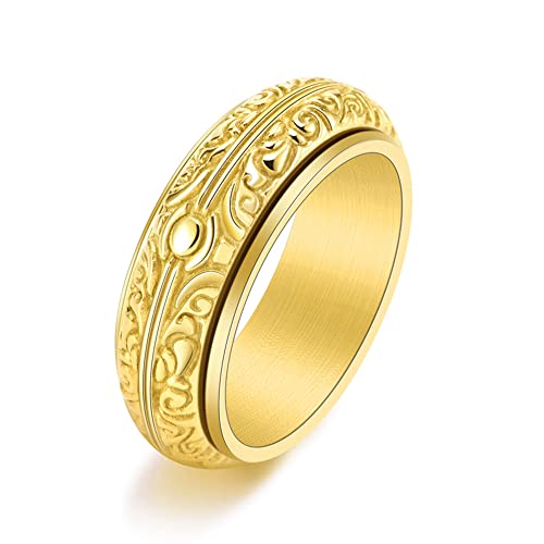 Fidget Spinner Ringe, Edelstahl Zappel Ringe, Antiängstieling Ring für Frauen Männer Jungen Mädchen Ring Meditation Stress Lösen Geschenke Cover