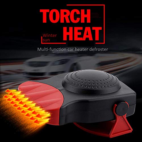 WonVon 12V 150W Car Heater, Vehicle Heater Fast Heating Cooling Fan Hot Warm Heater Windscreen Demister Defroster 2 in 1 Portable Auto Car Van Heater
