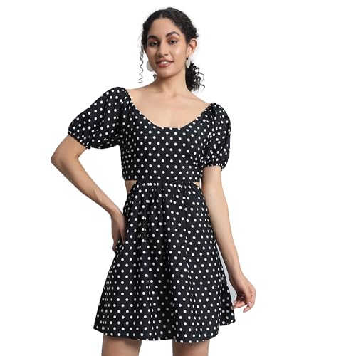 Image of Mehrang Fashion Western Dress || Stretchable Solid Sleeveles Frill Dress for Women || Western Dresses for Women || Dress for Women|| Summer Short Dresses for Women