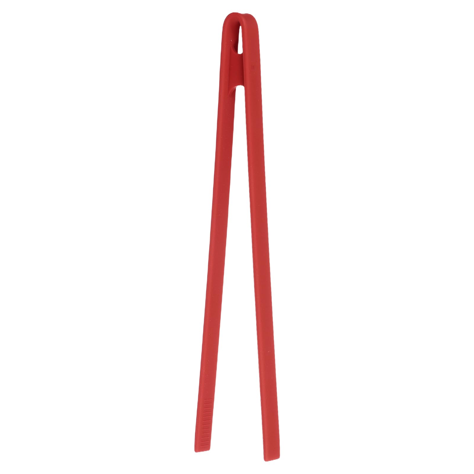 sourcing map 11.4" Silicone Toast Tongs, Kitchen Tong Heat Resistant Kitchen Utensil for Cooking Toaster Salad Food BBQ Pan Bacon Fried Steak, Red