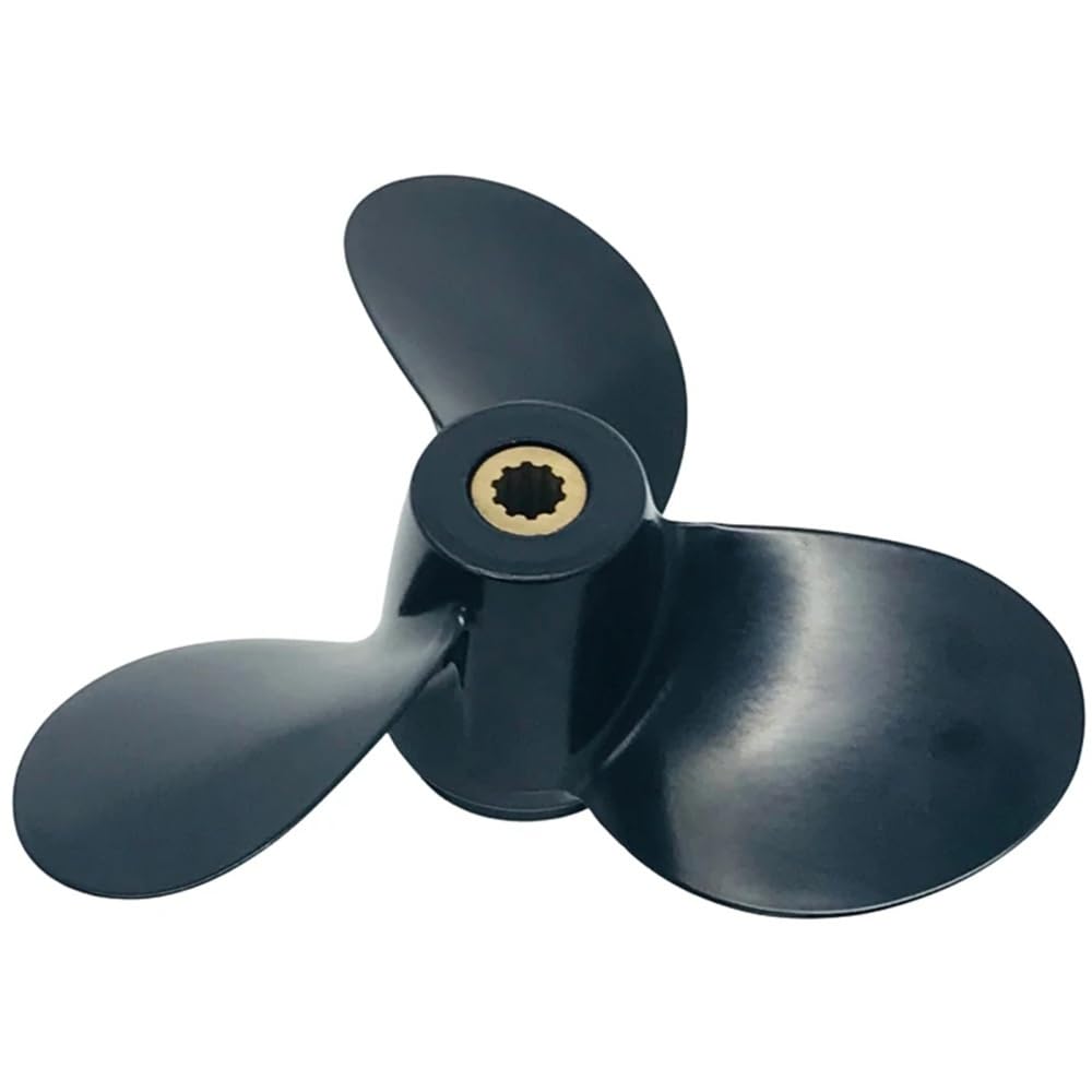 Elica fuoribordo Boatman Adatta for elica in Lega di Alluminio Nera da 4-6 HP 7 1/2x6 1/2 con 10 Denti scanalati 58110-91JN0-019
