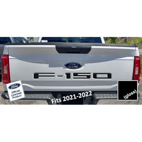 Decal Mods 2021-2024 Tailgate Insert Decals Letters Inlays Indent Stickers (Thin Decal NOT Raised Letters) for Ford F150 (2021-2024) Black Gloss - CB Cover