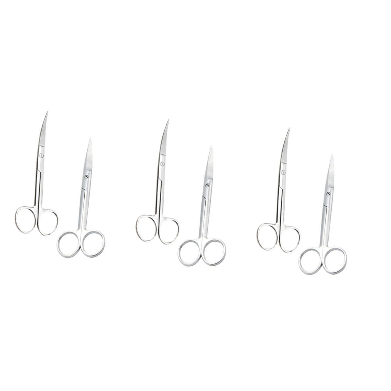 Beavorty 3sets Stainless Steel Pet Hairdressing Scissors Round Head Pet Scissors for Home Salon Use 2pcs*3