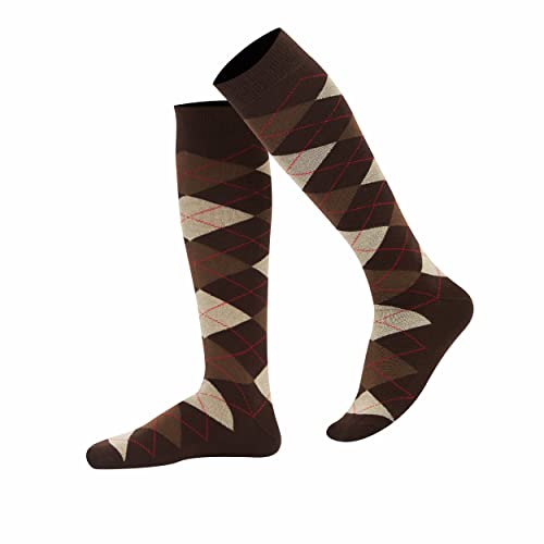 Image of Mysocks Unisex Knee High Long Socks Argyle